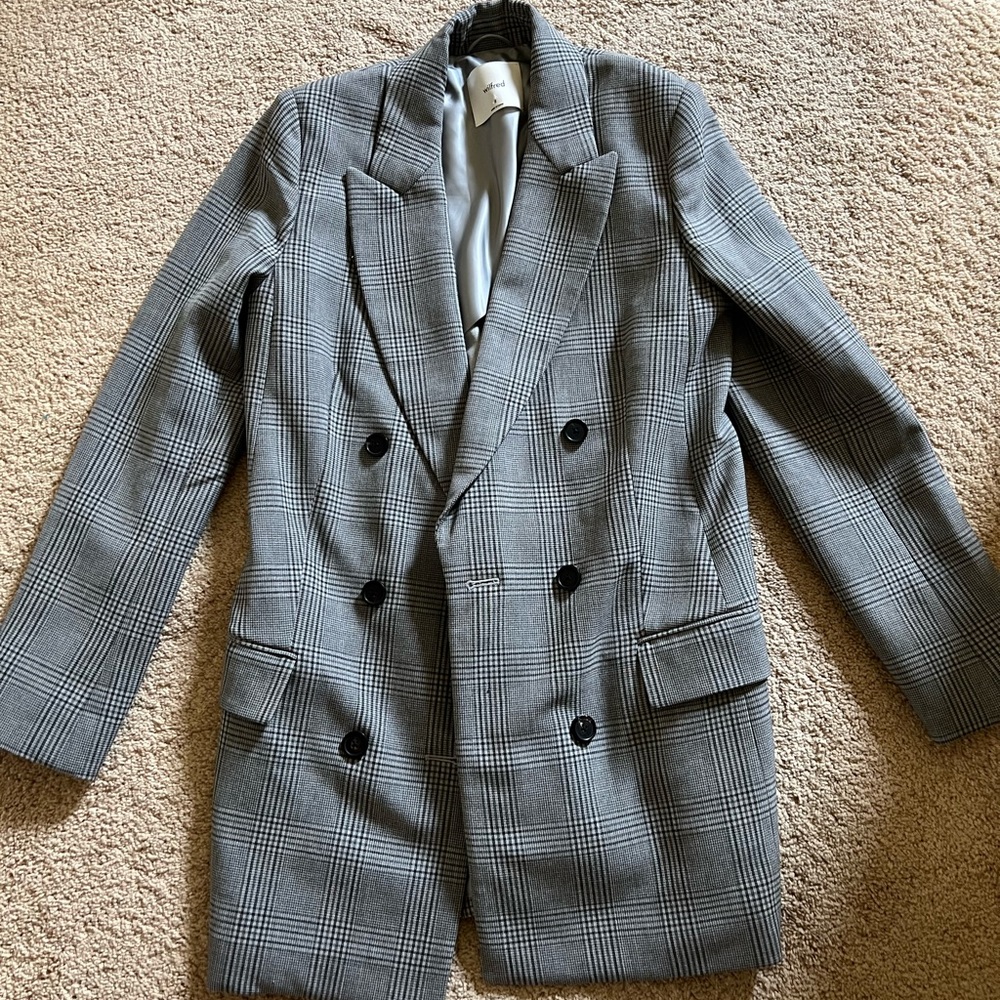 Aritizia Wilfred Plaid Blazer